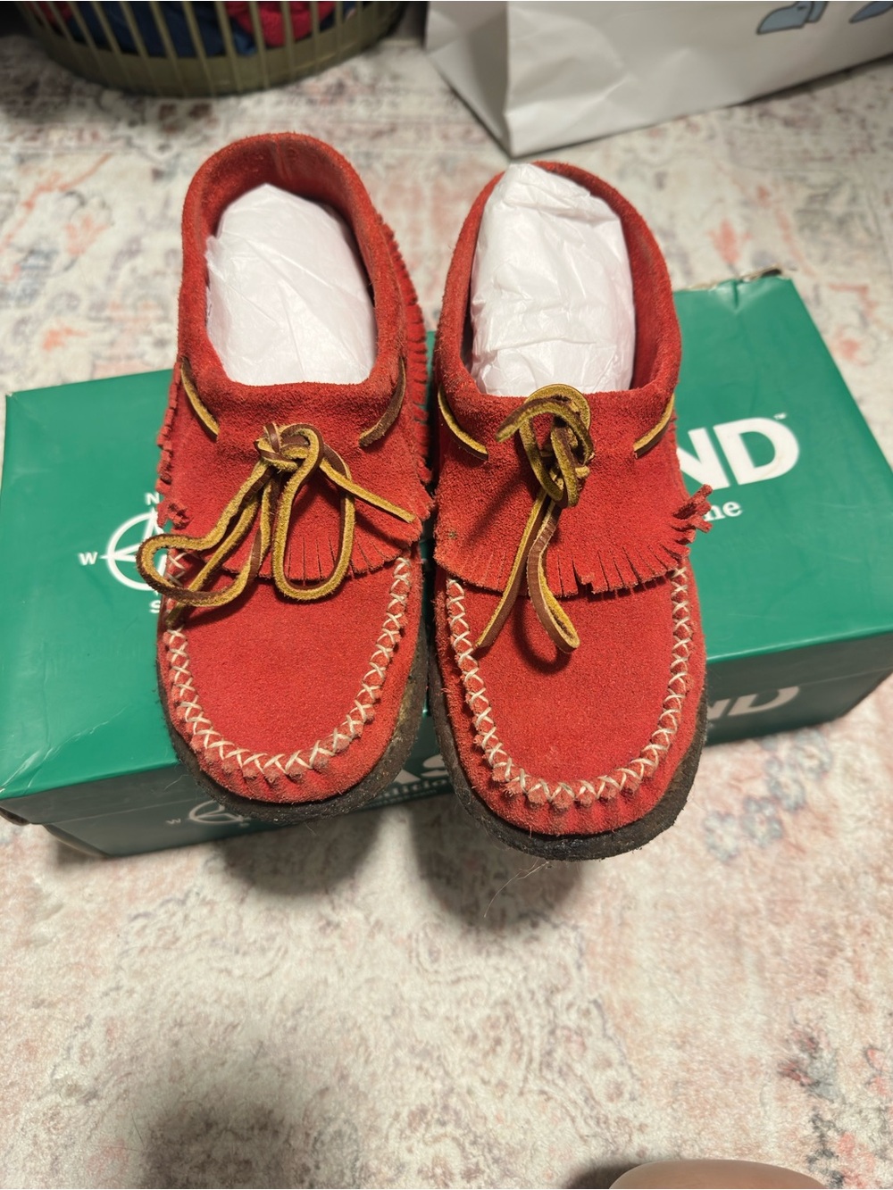 Red Suede Moccasin
